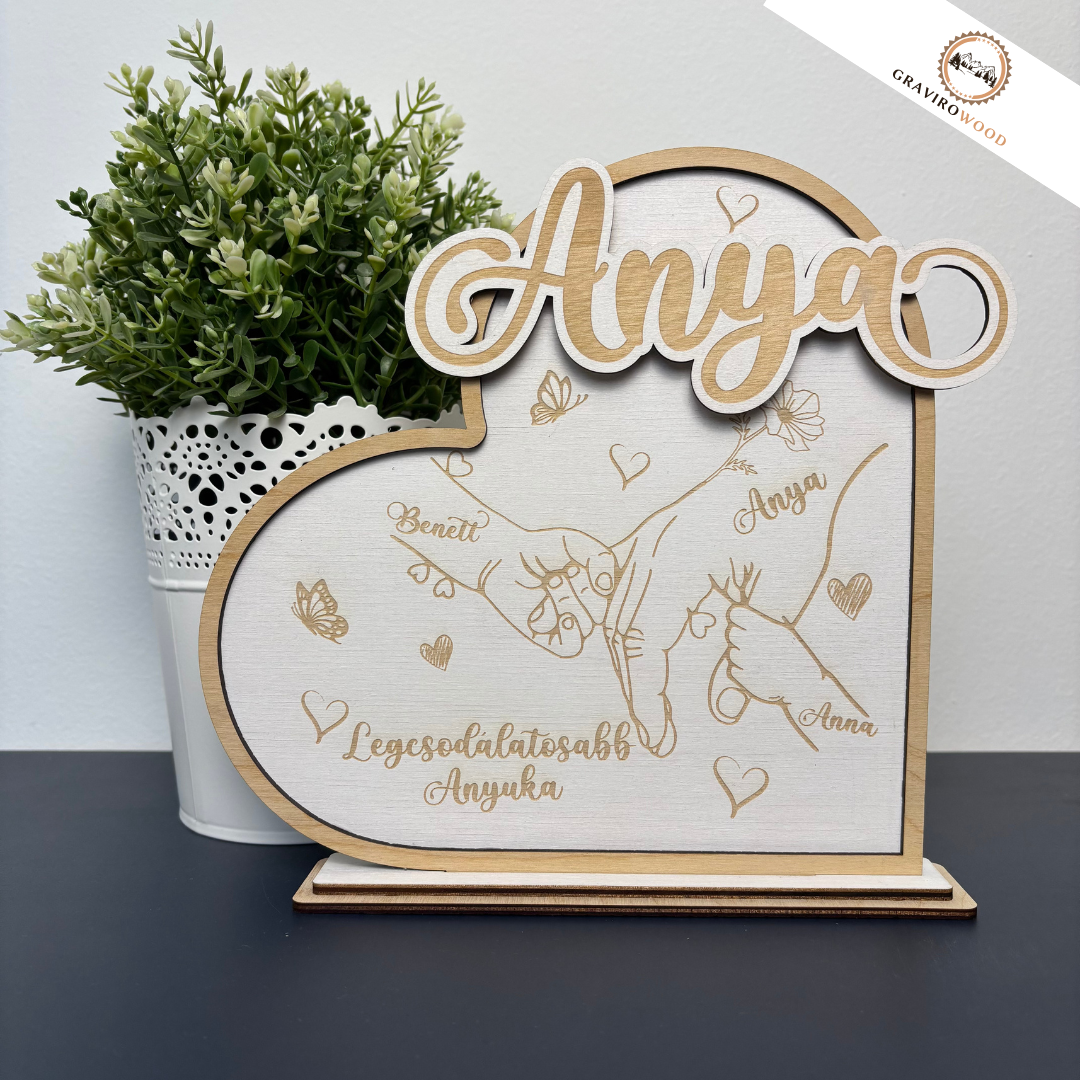 Kéz a Kézben- Személyre szabható ajándék Anyának és Mamának