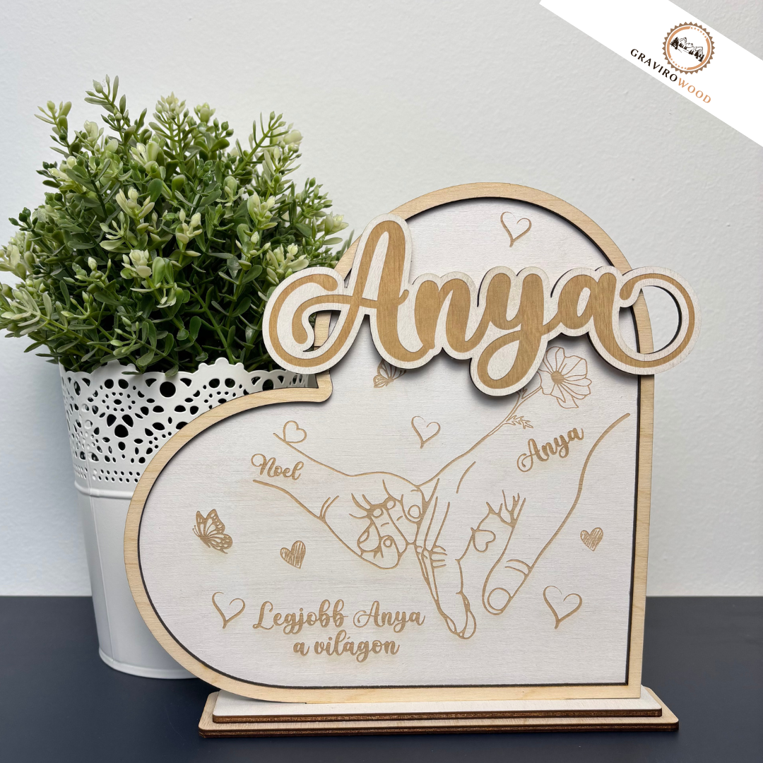 Kéz a Kézben- Személyre szabható ajándék Anyának és Mamának