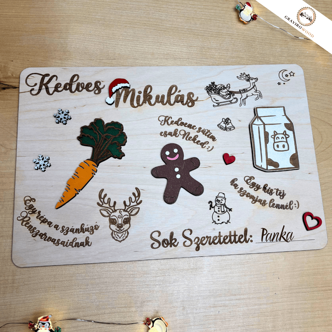 Kézműves Mikulás-váró tábla🎅🪵