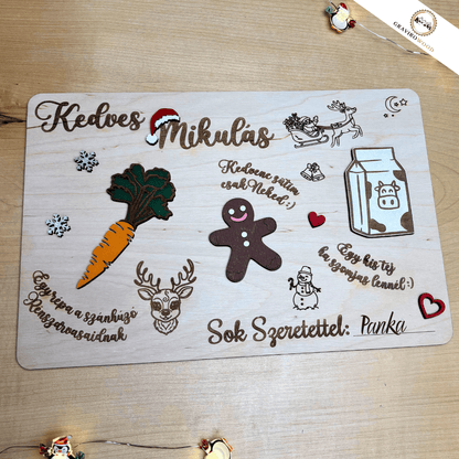 Kézműves Mikulás-váró tábla🎅🪵