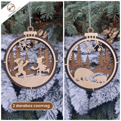 Prémium karácsonyfadíszek (csomagban)