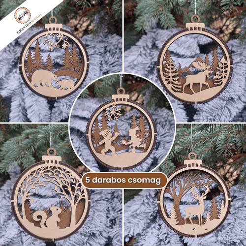 Prémium karácsonyfadíszek (csomagban)