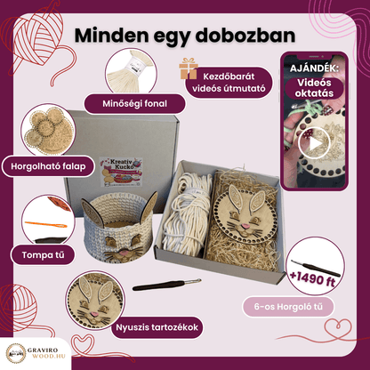 Húsvéti nyuszis kosár
