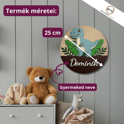 Személyre szabható névtábla fából
